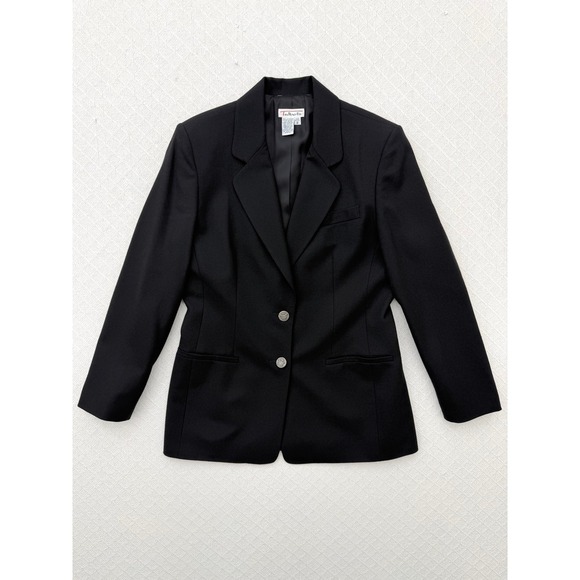 Talbots Jackets & Blazers - Vintage Talbots 100% Worsted Wool Black Blazer Made in USA Two Crest Buttons 8